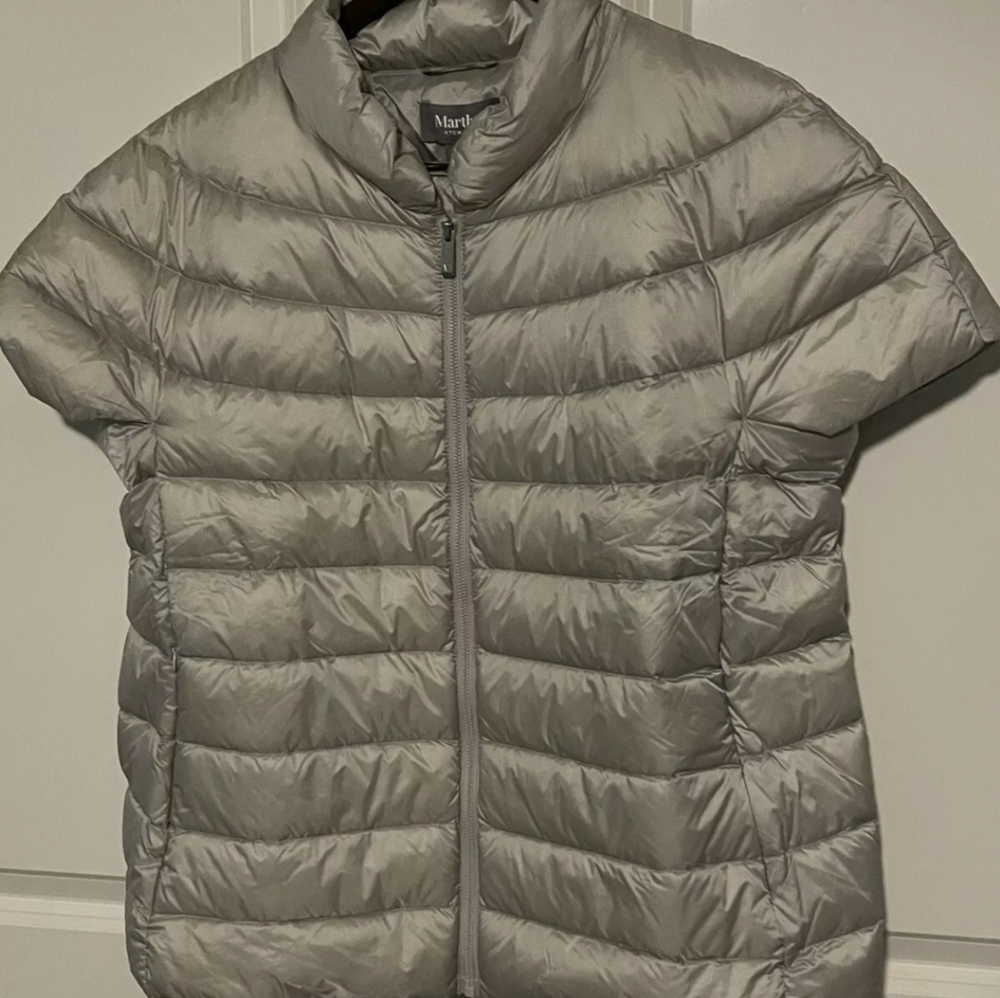 Martha Stewart Silver Quilted Vest